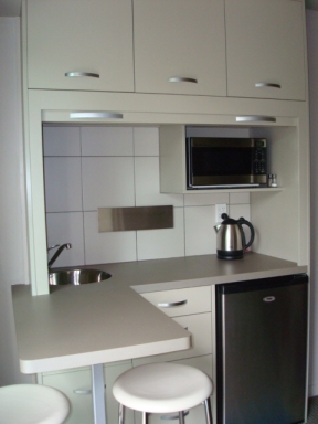 Studio apartment kitchenette